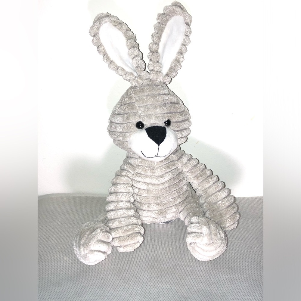 Apricot Lamb Plush Corduroy rabbit bunny 8" Stuffed Animal Soft Cuddly gray Toy